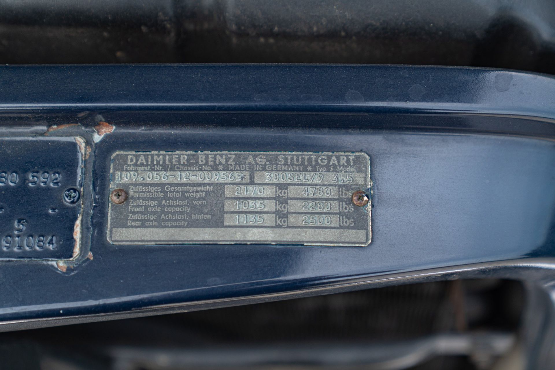 1973 MERCEDES -BENZ 300 SEL 3.5