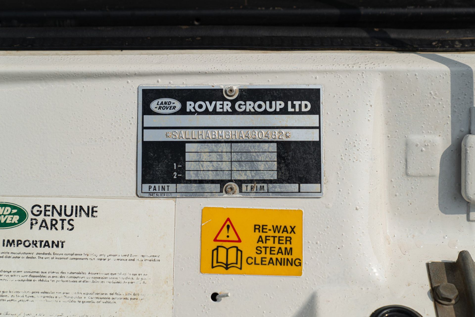 1991 LAND ROVER RANGE ROVER 3.9